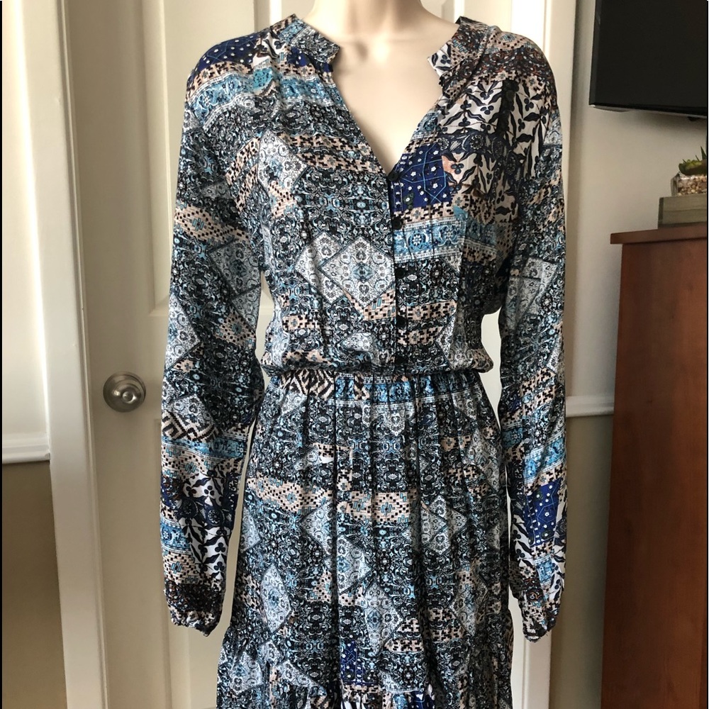 Blue Print Dress
